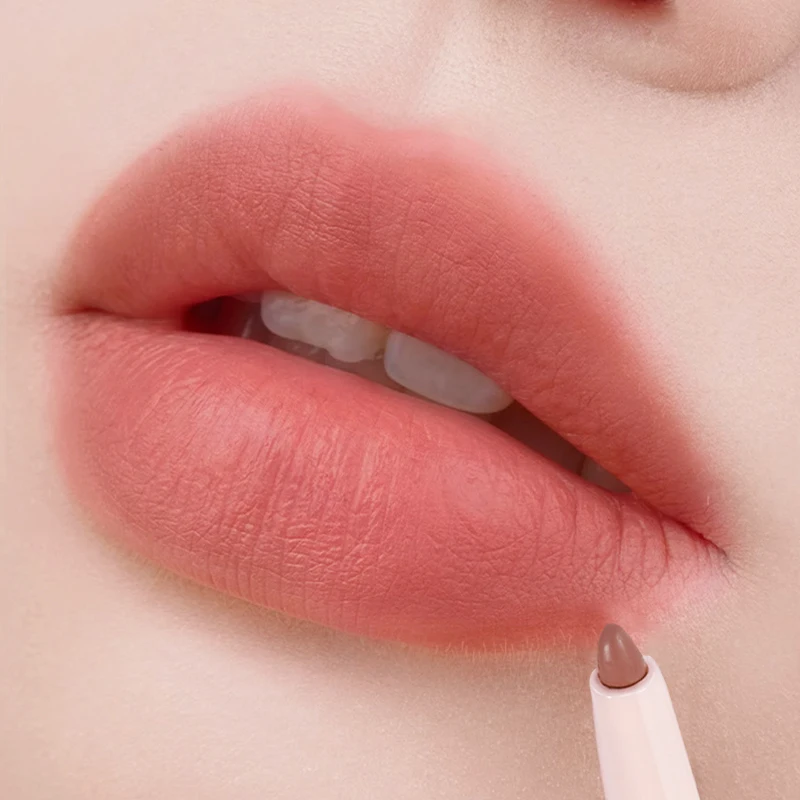 Double-Ended Lip Liner Pen, Lipstick, Long-Lasting Matte Finish, Waterproof, Easy To Apply, No Clumping, Full Coverage