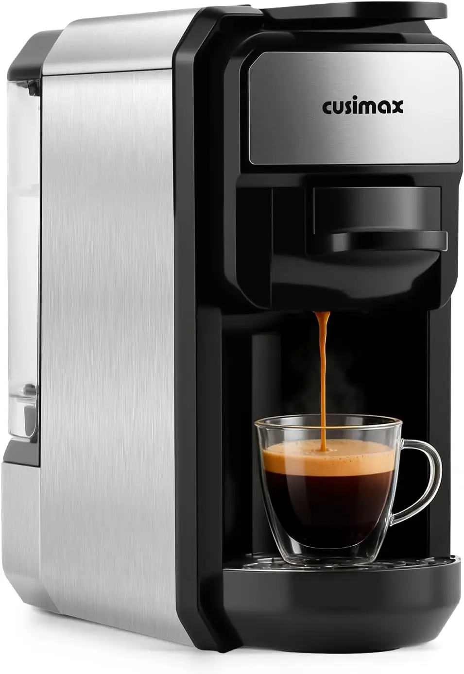 

Espresso Machine Single Serve Coffee Machine Compatible with Nespresso Pods, Adjustable Brewing Size, 19Bar Coffee Maker