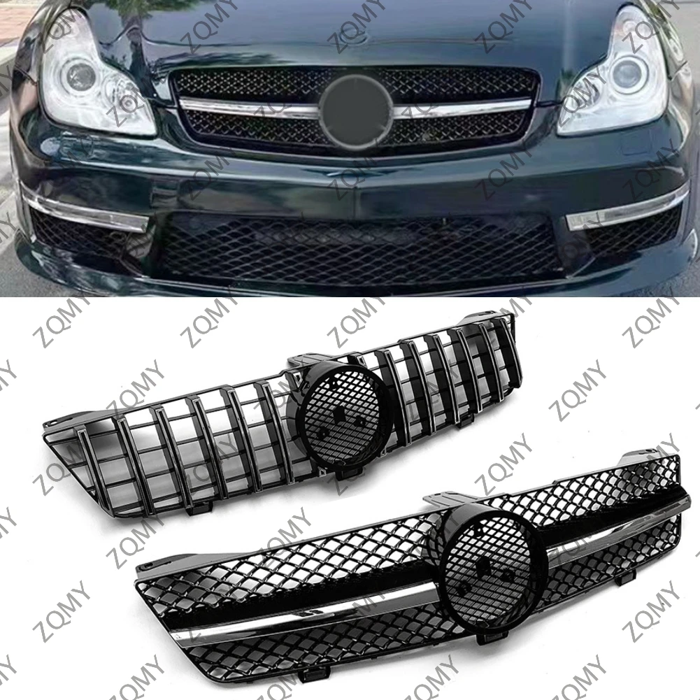 Car Front Bumper Grille Centre Panel Styling Upper Grill For Mercedes-Benz CLS-Class W219 2008-2011 CLS350 CLS500 CLS550 SLS600