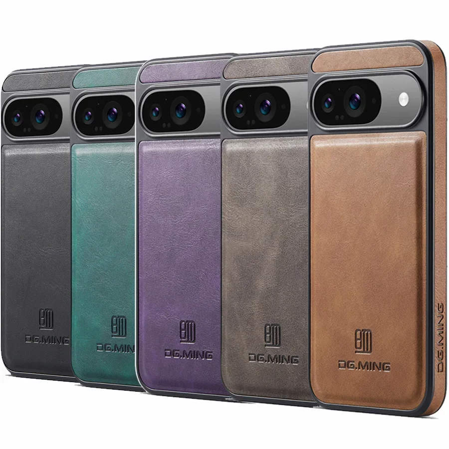 Shockproof Magnetic Cover for Google Pixel 9 Pro 8 Pixel9 XL Pixel8 Strong Magnet for Car mount Luxury Leather Phone Case image 5