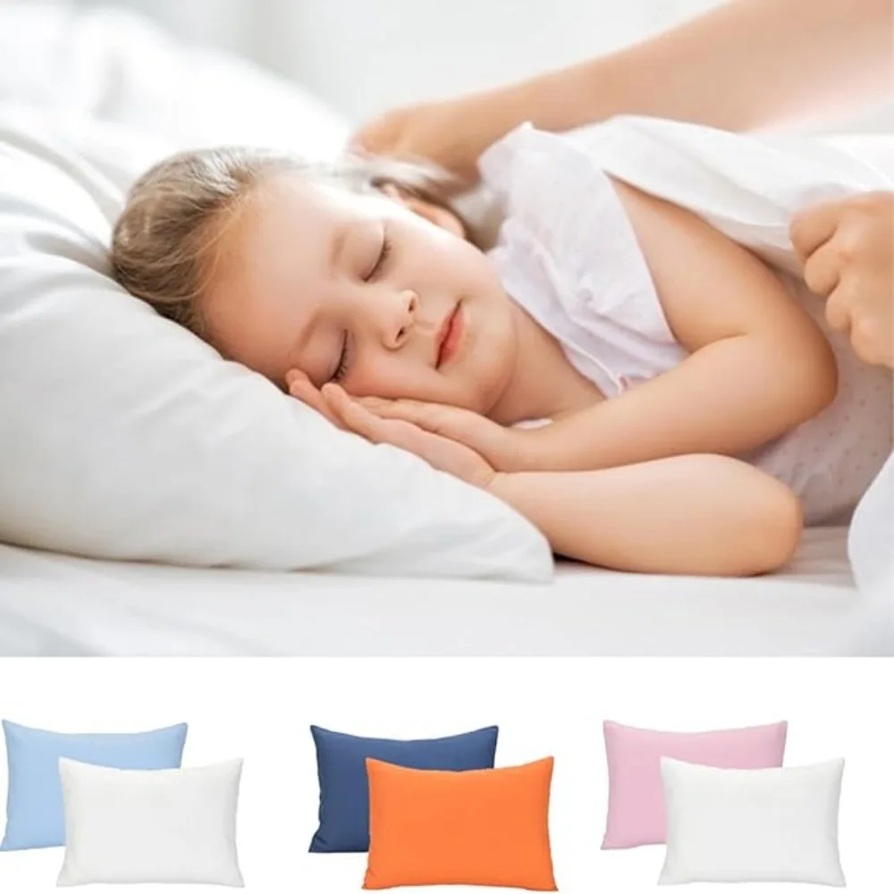

2Pcs Microfiber Solid Color Children's Pillowcases Skin-friendly High-density Sleeping Pillow Cover Breathable Anti Static