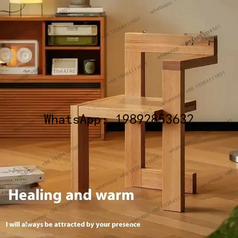 LL  Italian Medieval Solid Wood Dining Chair Personality Creative Monument Valley, Restaurant, Living Room Furniture Designer