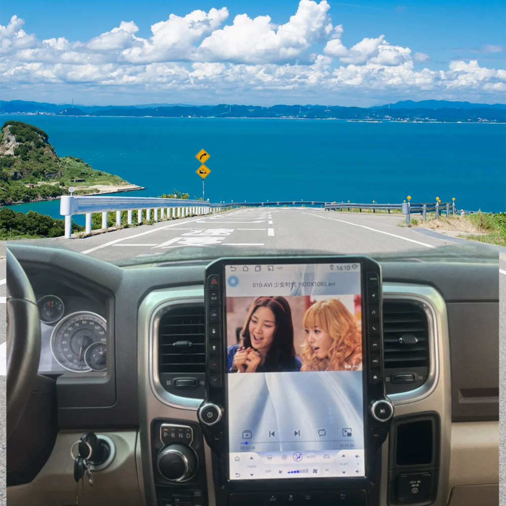 جديد 14.5 بوصة كوالكوم ل دودج رام 1500 2500 3500 2013-2018 أندرويد 14 راديو السيارة Carplay شاشة السيارات بلوتوث الوسائط المتعددة