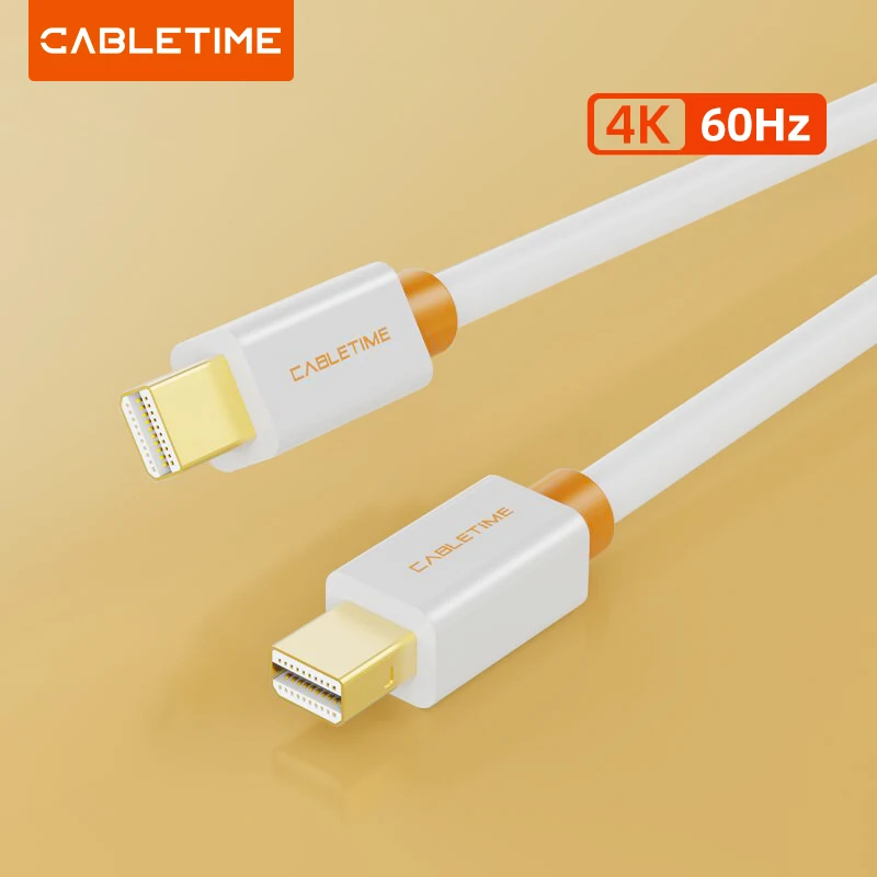 CABLETIME New High quality Mini DP to Mini DP Displayport Cable dp adaptor for Macbook/Mac Lenovo Dell 4K display C051