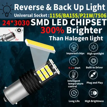 2x P21W LED žárovka do couvacího světla 1156 7506 BA15S pro Opel Astra JHG GTC Vectra CH Corsa de Insignia Mokka Vivaro 8 nejlepší prodej tuning Corsy - №8
