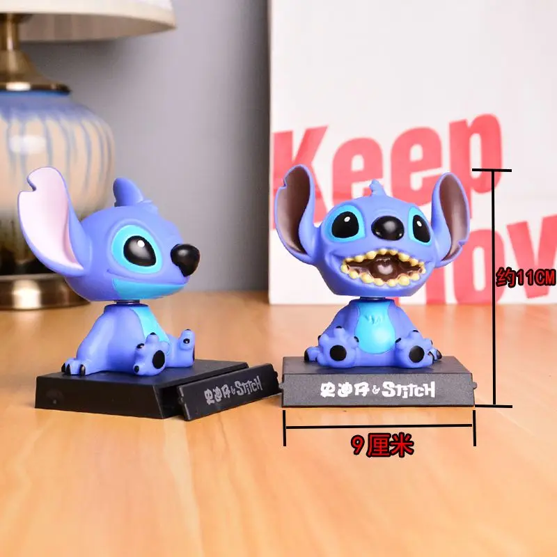 Disney Stitch Cartoon Animation Creative Car Bobblehead Ornament Internet Celebrity decorazione d'interni figura regalo di compleanno