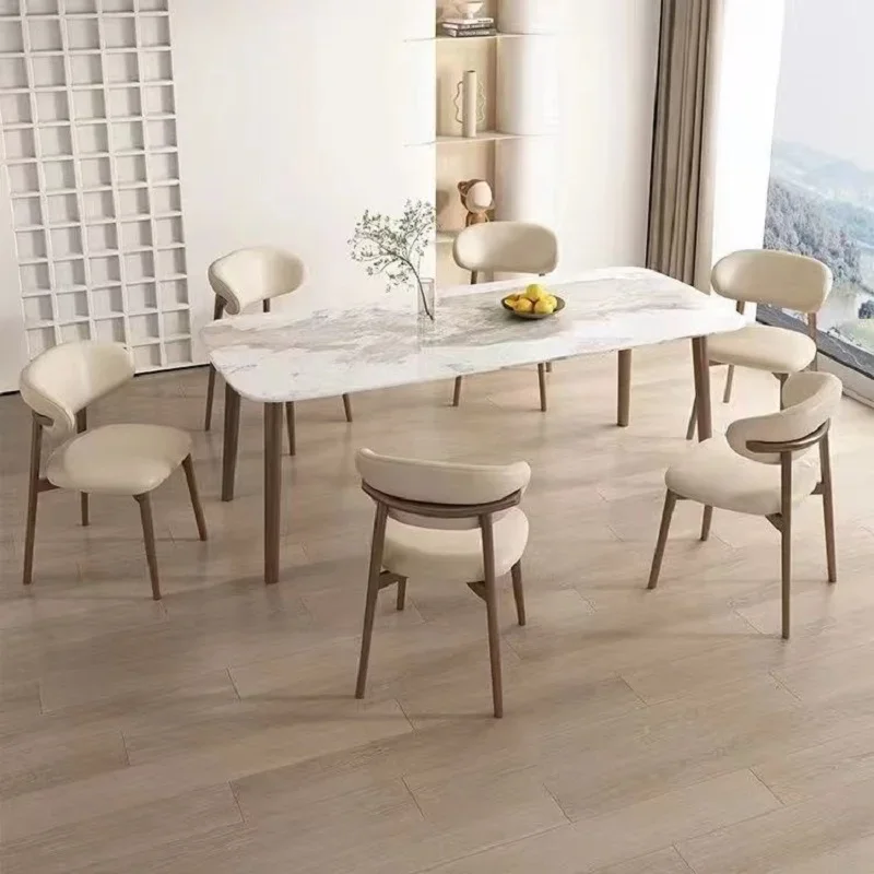 

Modern Dinner Chairs Comfortable Upholstered Luxury Nordic Kitchen Stools Living Room Chairs Low Sillas Para Comedor Furniture