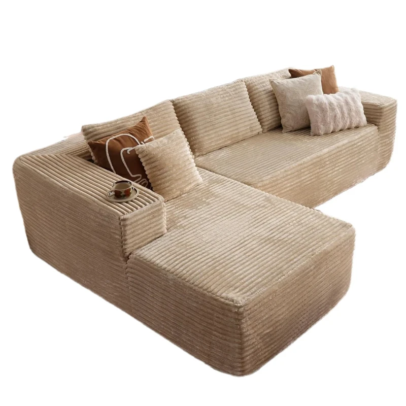 

Modern vacuum compression sofa plush corduroy combination sofa