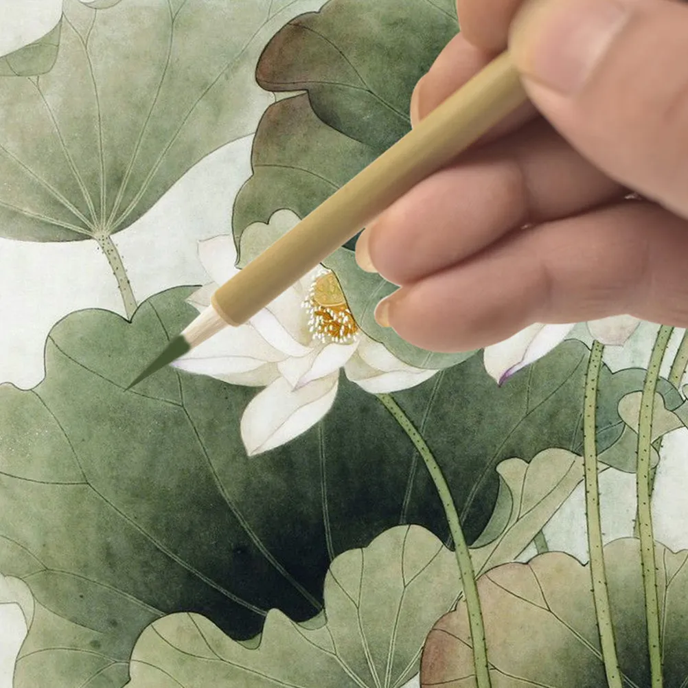 1Pcs Stone-Filled Precision Brush Chinese Ink Art Writing Tool Bamboo Shaft Exquisite Non-Peel