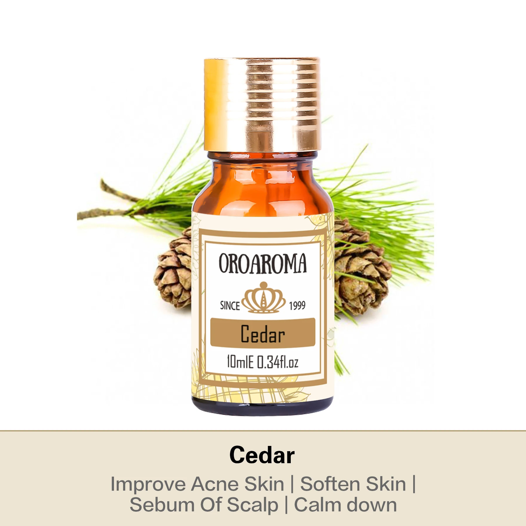 Oroaroma Natural Cedar Essential Oil – Elevate Your Spa Experience with Pure Aromatherapy Bliss