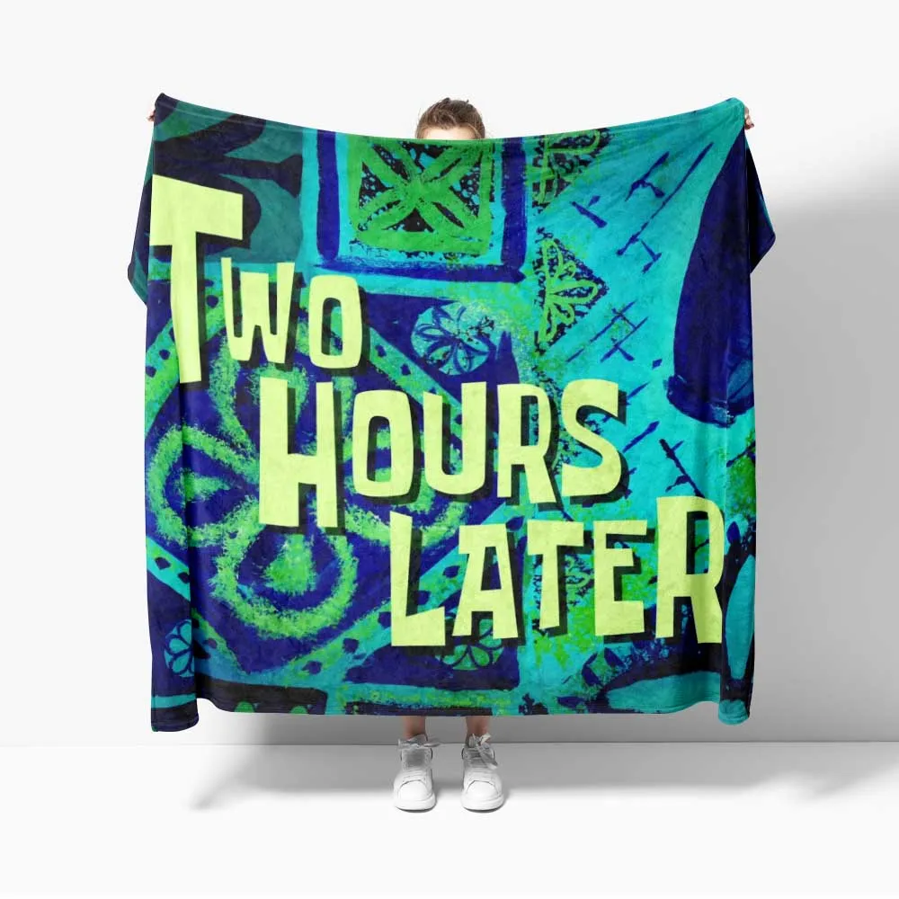 2000 Years Later Two Hours Later Flannel Blanket Time Cards Tapestry Aesthetic Room Decor Throw Blankets Home Decoration Anime