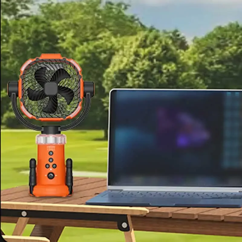 Mobile charging Portable Outdoor Fan Large Light Capacity Powerful Lighting with Remote Control Suitable Multi-purpose Fan