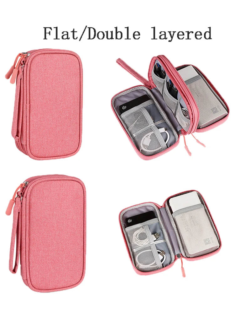 Travel Digital Bag Portable USB Date Cable Organize Product Storage Waterproof Multi-layer Headset Cable Bag Charging Treasure