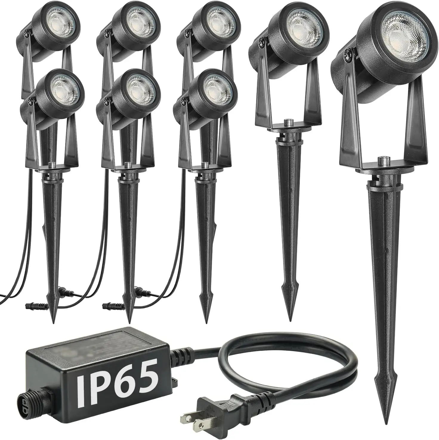 

8 Pack LED Outdoor Spot Lights Kit, Warm White, IP65 Waterproof for Garden, Yard, House