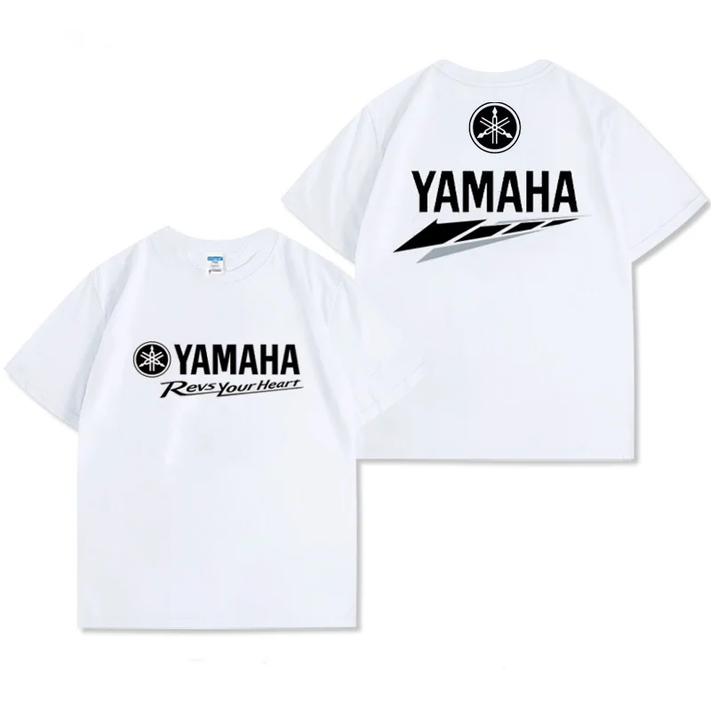 

Summer Yamaha Motorcycle Short SleeveTT-shirt Men's and Women's round Neck Cotton Riding Clothes Half Sleeve T-shirt Casual