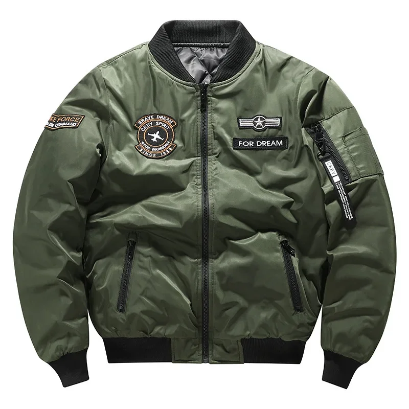 Trendy Casual Embroidered Men's Jacket New Style MA-1 Youth Baseball Collar High-Tech Flying Jacket Cross-Border Flight