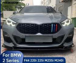 3PC Car Front Bumper Spoiler Lip Splitte Diffuser for BMW F44 225i M235i M240i Gran Coupe 2020-2024 MP Style Body Kits Tuning