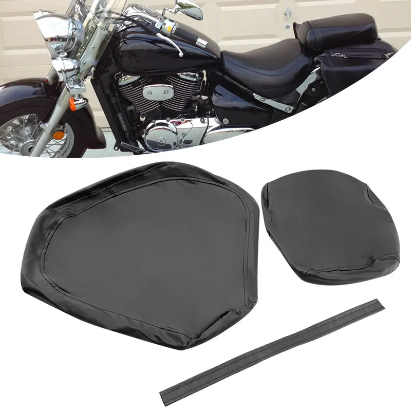 Motorrad-Sitzkissenbezug aus PU-Leder, Schutz, verschleißfest, wasserdicht, für Suzuki Boulevard C50 VL400 VL800 2001-2017