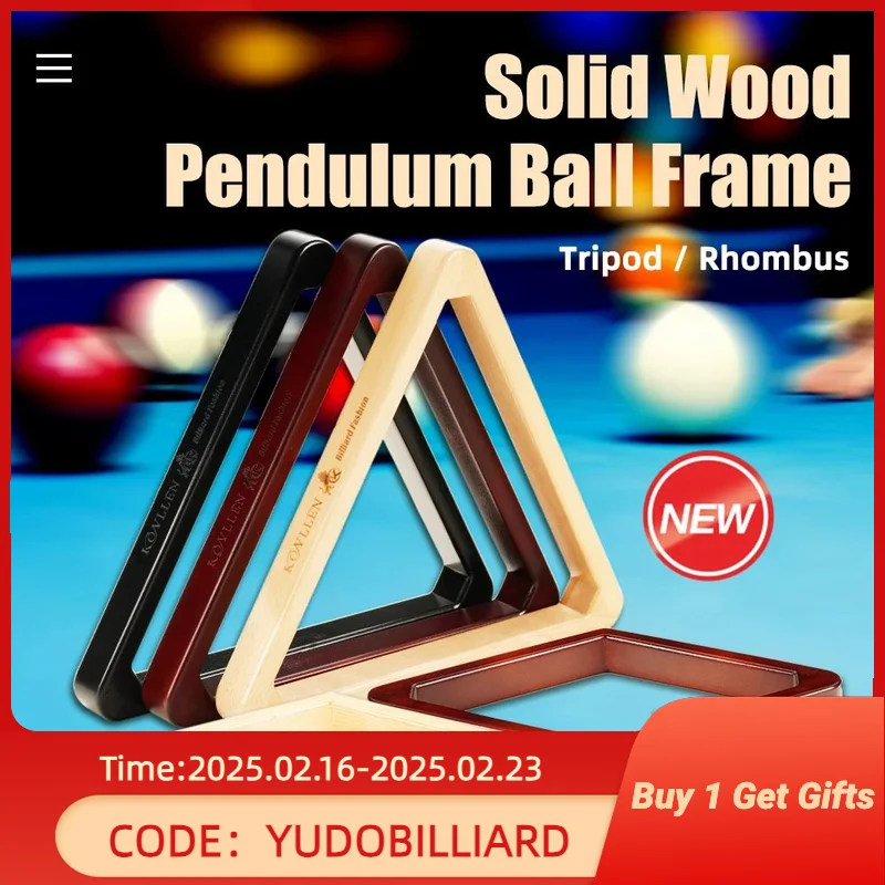 Wooden Billiard Ball Rack Billiard 8-Ball Triple-Cornered Rack 9-Ball Diamond Billiard Rack for Billiard Pool Table Accessories