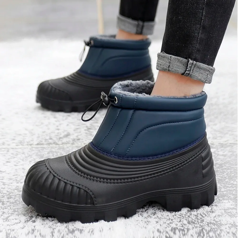 

New Model Winter Waterproof Thick-soled Snow Boots Cold-resistant Outdoor Warm Boots Couple's Plush Shoe Large Size Men Shoes