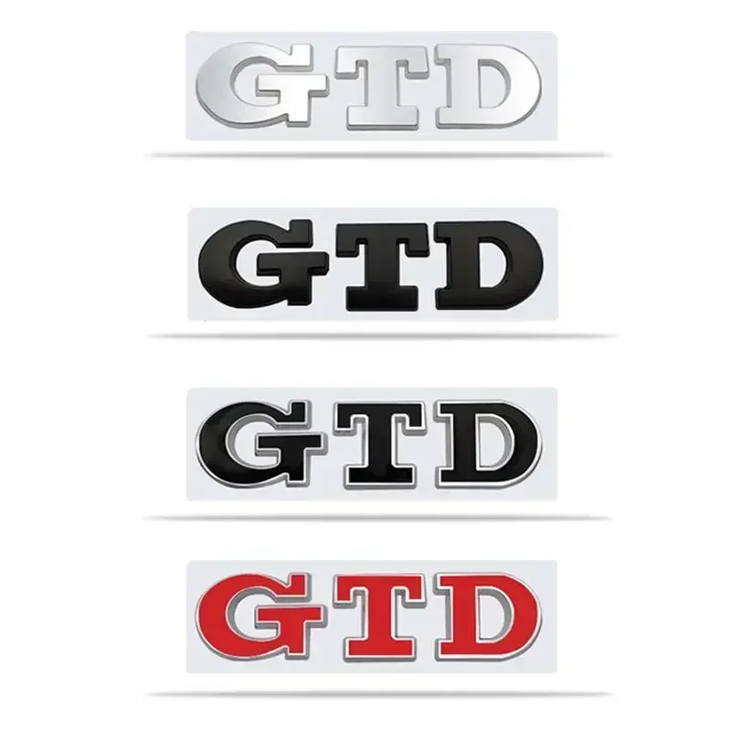 3D Metal GTD Logo Rear Boot Trunk Emblem Badge Decals for Polo Golf 5 6 7 CC Passat Jetta MK4 MK5 MK6 Car Styling Stickers