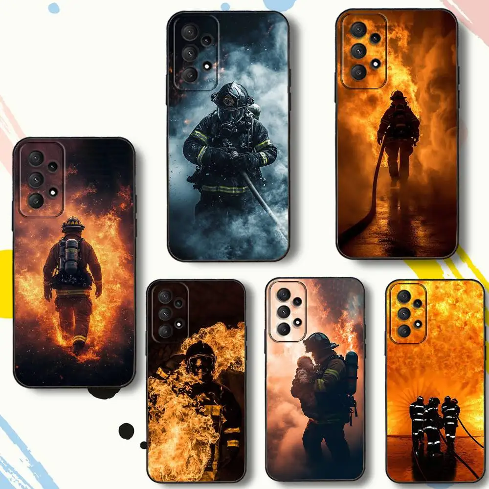 

B-Brave F-Firefighter cool Phone Case For Samsung Galaxy A 80,72,73,91,53,22,51,52,5G,Plus,J,Note Soft Black Cover