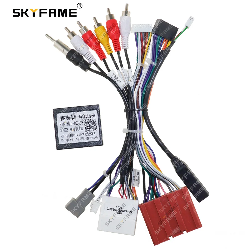 Skyfame Auto 16pin Kabelboom Adapter Canbus Box Decoder Voor Mazda 6 Atenza Cx4 CX-4 Mazda 2 Demio MZD-RZ-08