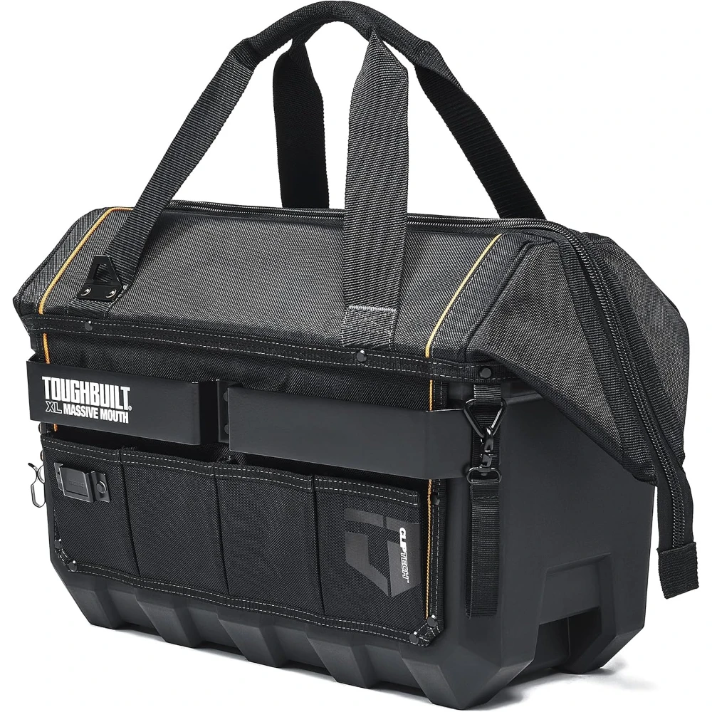 

20-дюймовая сумка для инструментов, жесткий корпус с 38 карманами и плечевым ремнем, для хранения тяжелых инструментов