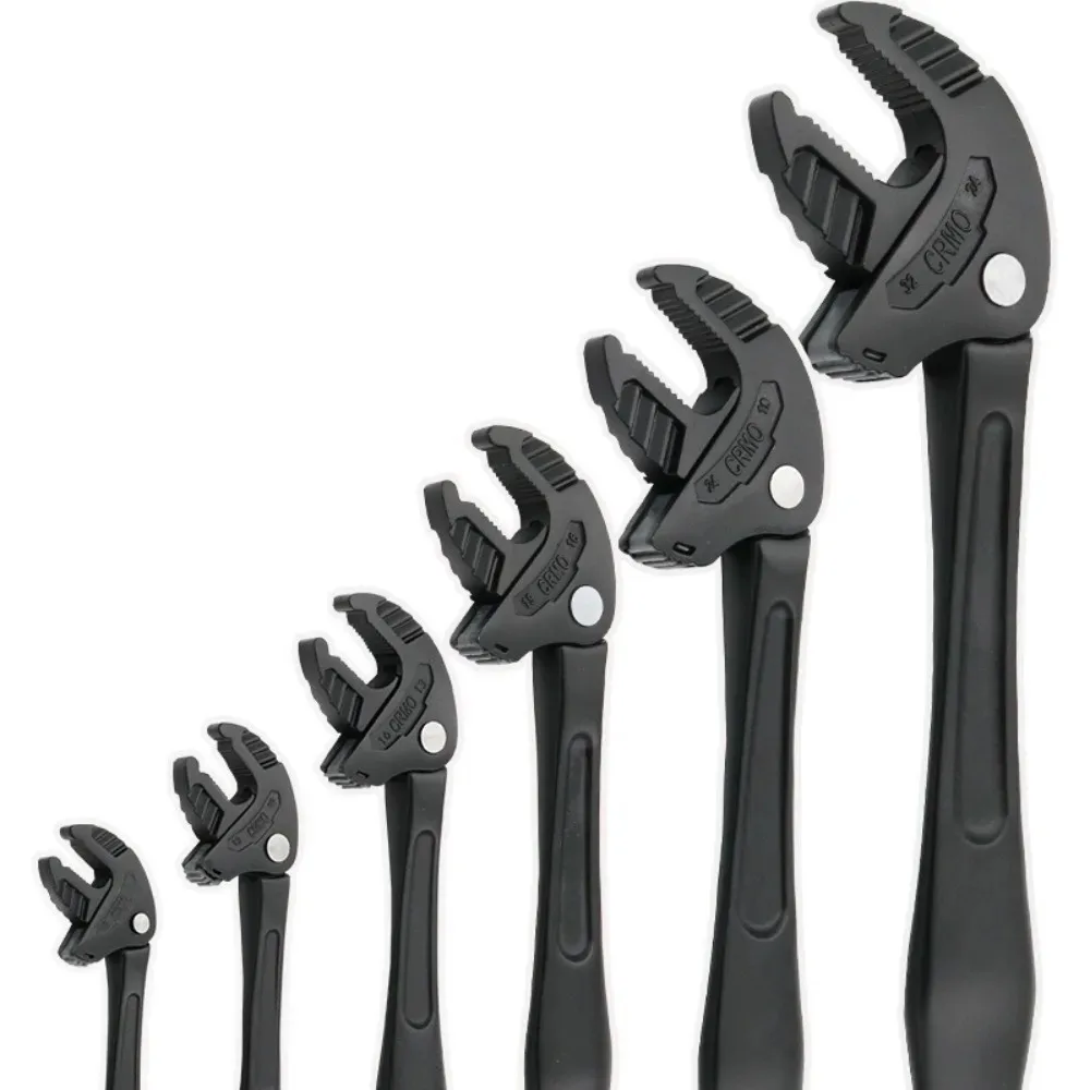 Industrial-Strength Black Crab-Claw Ratcheting Wrench: Exceptional Performance, Rapid Adaptability, Versatile Functionality