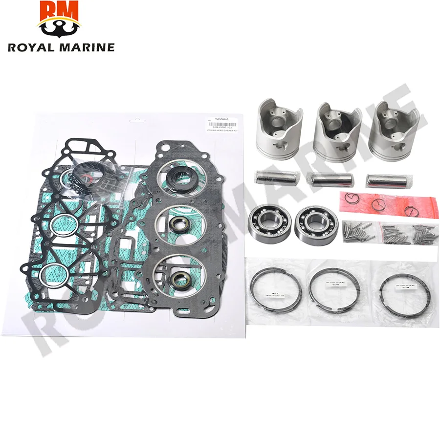 

6H4-11631 Piston Kit STD 6H4-W0001-02 Power Head Gasket Kit For Yamaha 2T 40HP 50HP 3 Cyl 40TRC 6H4/63D Crankshaft Repair Set