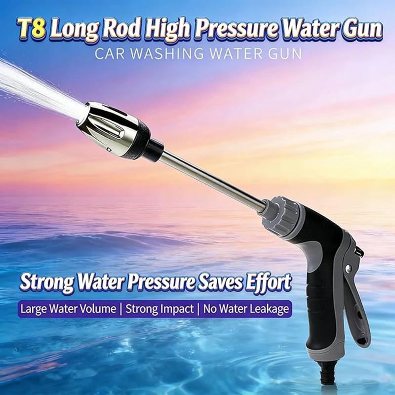 Garden Water Spray Gun High Pressure Water Gun with Foam Water Bottle Spray Car Wash High Pressure Sprayer Garden Accessories