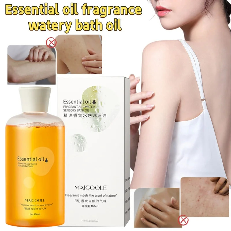 MAIGOOLE Essential Oil Fragrance Watery Bath Oil Uses Oil To Nourish Skin Moisturize Clean Long-lasting Fragrance 400ml