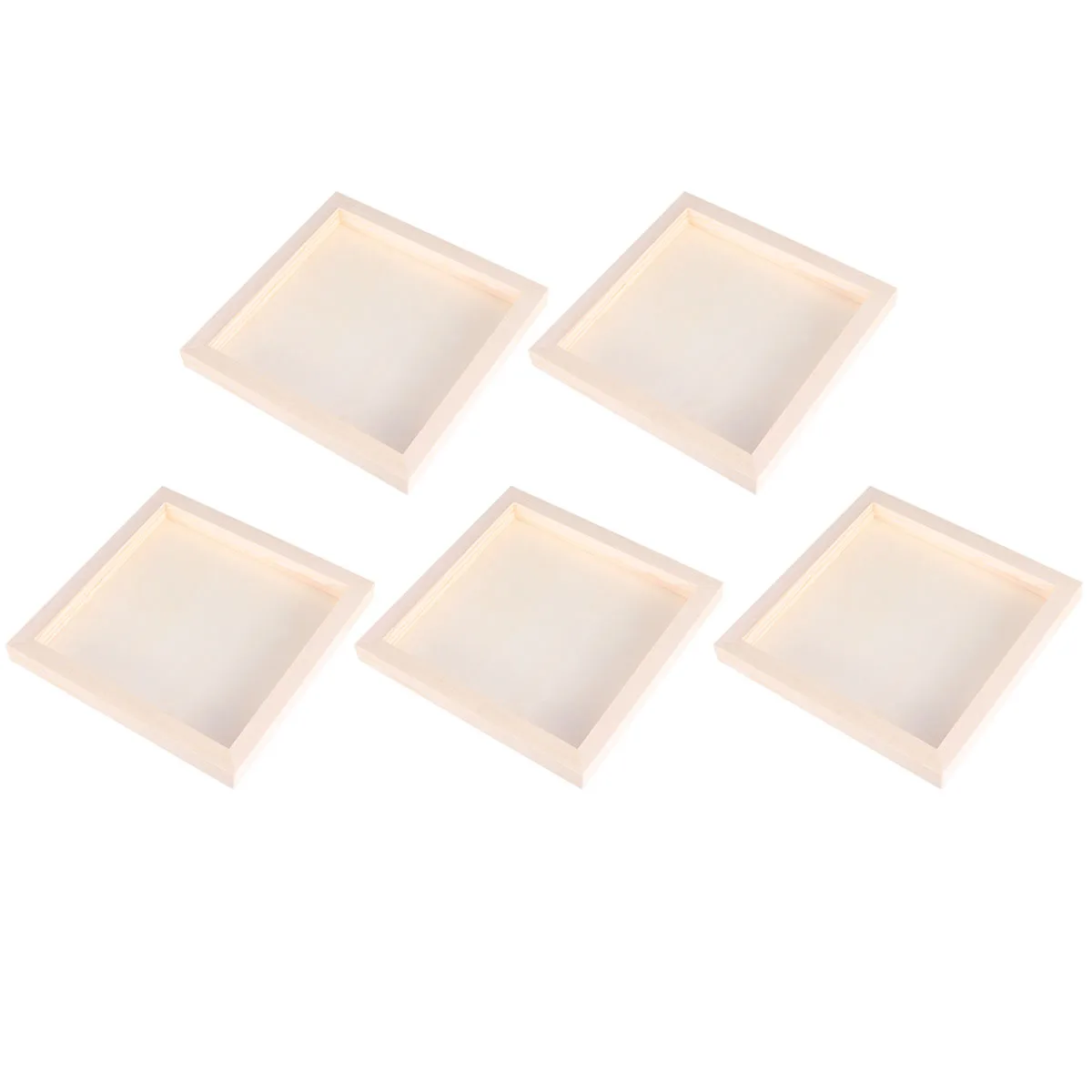 

5 Pcs Frames Natural Wood DIY Handmade Kids Educational Toy Diy Clay Frame，Handmade Clay Frame Durable Rustic Creative Wooden