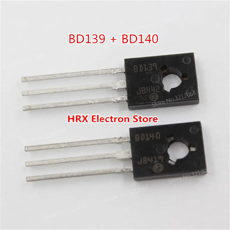 

100% новый оригинальный BD139 50 шт. + BD140 50 шт. TO-126 100 шт./лот