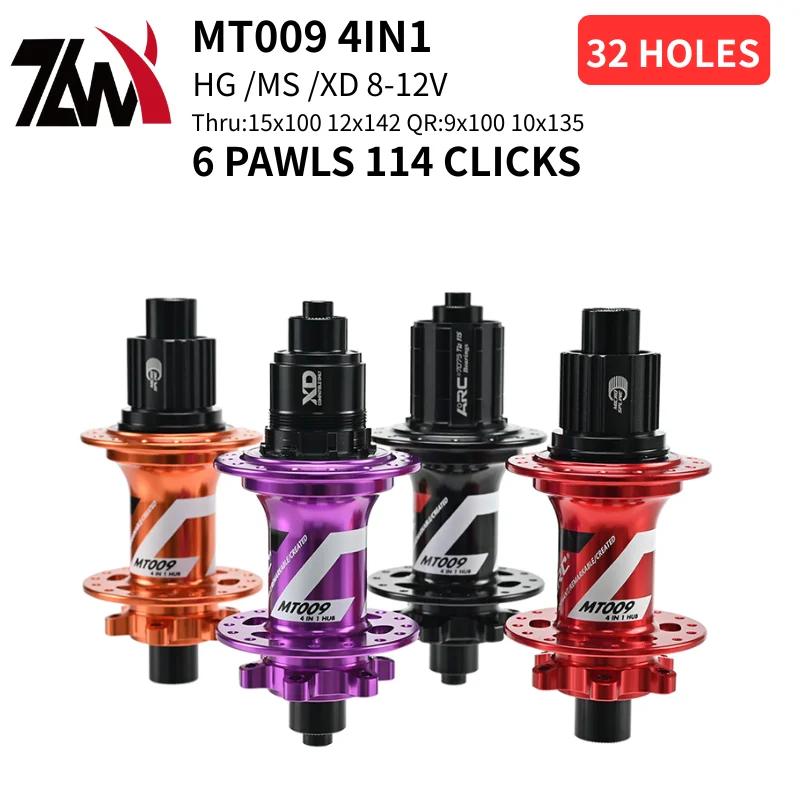 

ARC MT009 MTB Bicycle Hub 28/32/36H 6 Pawls 114 Clicks 6 Bolt Disc NBK Sealed Bearing Hub 11 12 speed bicycle hubs part