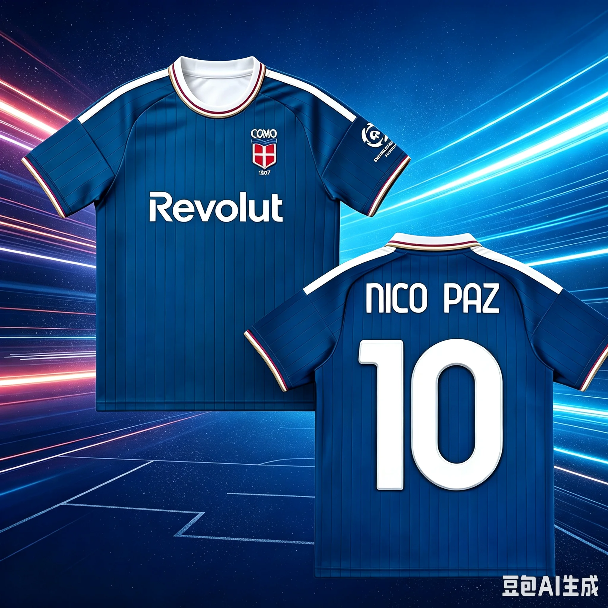 26-27 Season Como Football Jersey Shirt, Nico Paz #10 Jersey Tshirt Men Training Quick Drying Sweatshirt  Matching Family