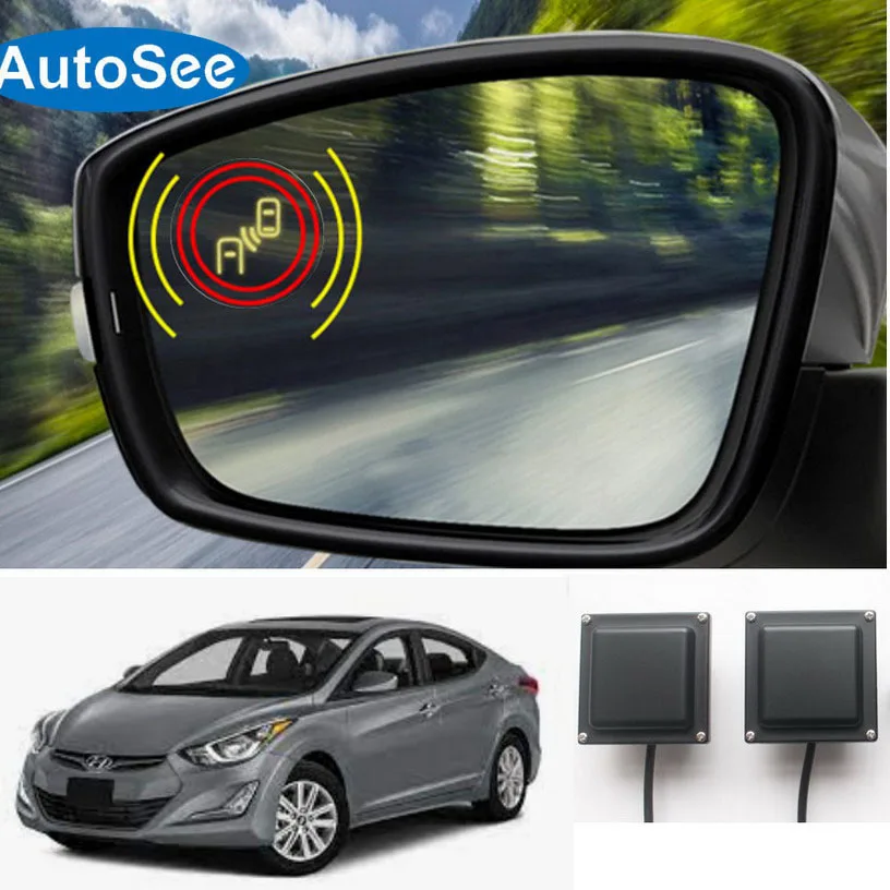 

for Hyundai 2018 Azera Elantra blind spot monitoring BSM sensor rearview mirror LED lamp indicator Lane departure warning system