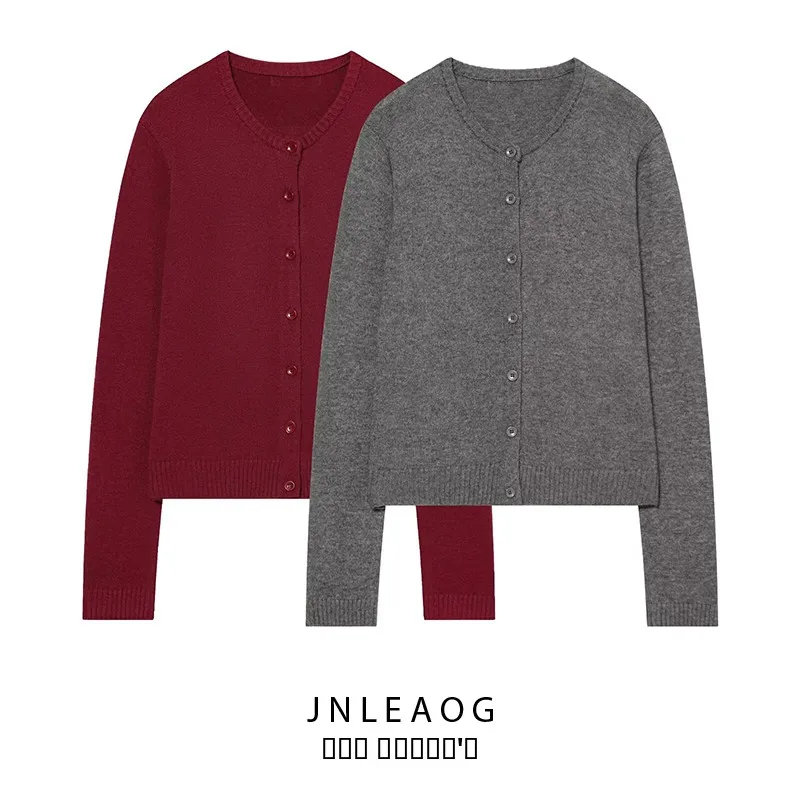 

Модный мягкий вязаный кардиган JNLEAOG для женщин, осенняя новинка, из полиэфирного волокна, с длинными рукавами, на пуговицах