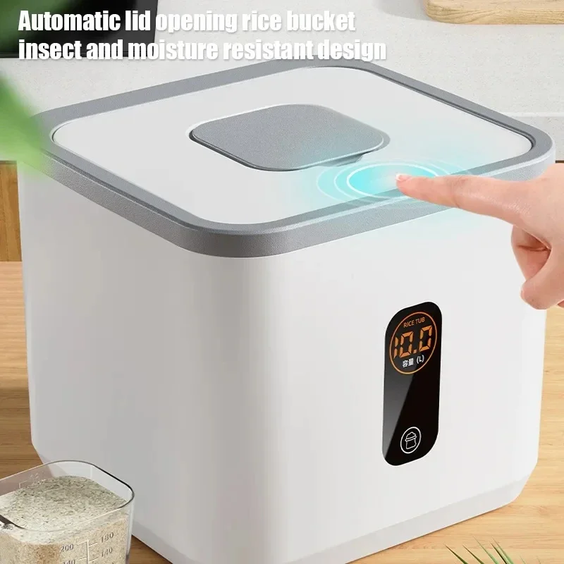 Kitchen Storage Box Rice Dispenser Household Sealed Moisture-proof Rice Barrel Food Storage Container Grain Organizer Box