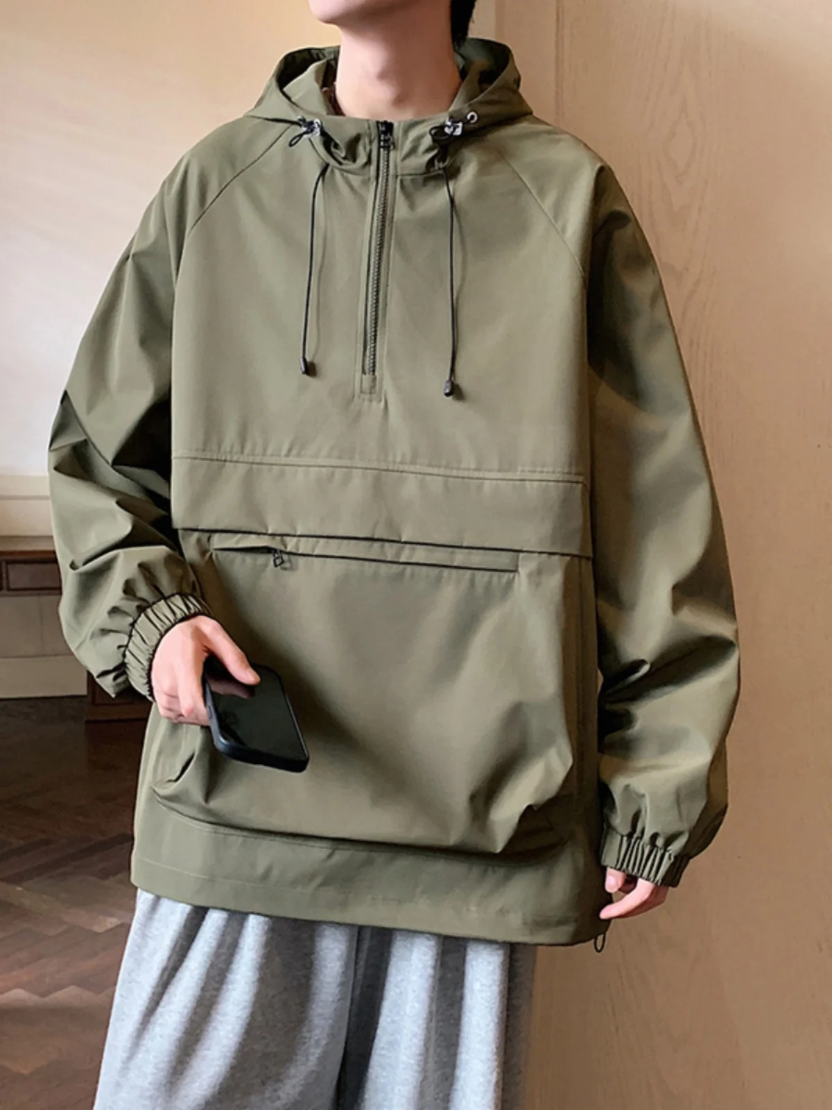 

Мужская уличная куртка на молнии, водонепроницаемая рабочая одежда, модная молодежная толстовка Cleanfit, свободная ветрозащитная верхняя одежда