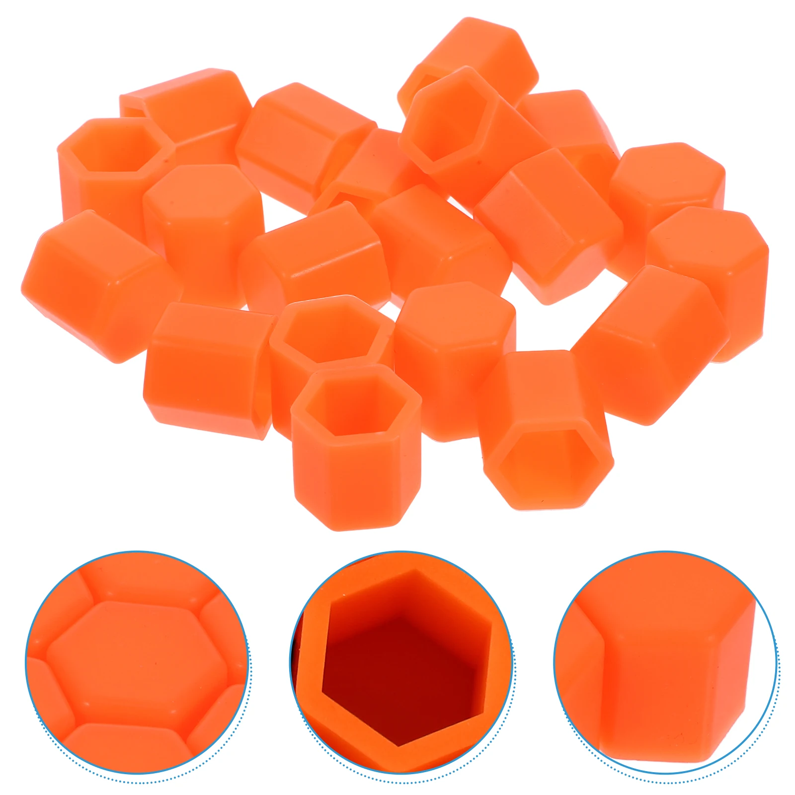

20 Pcs Luminous Tire Screw Cap Lug Nut Covers Tool Car Wheel Silica Gel Nuts Hub Part