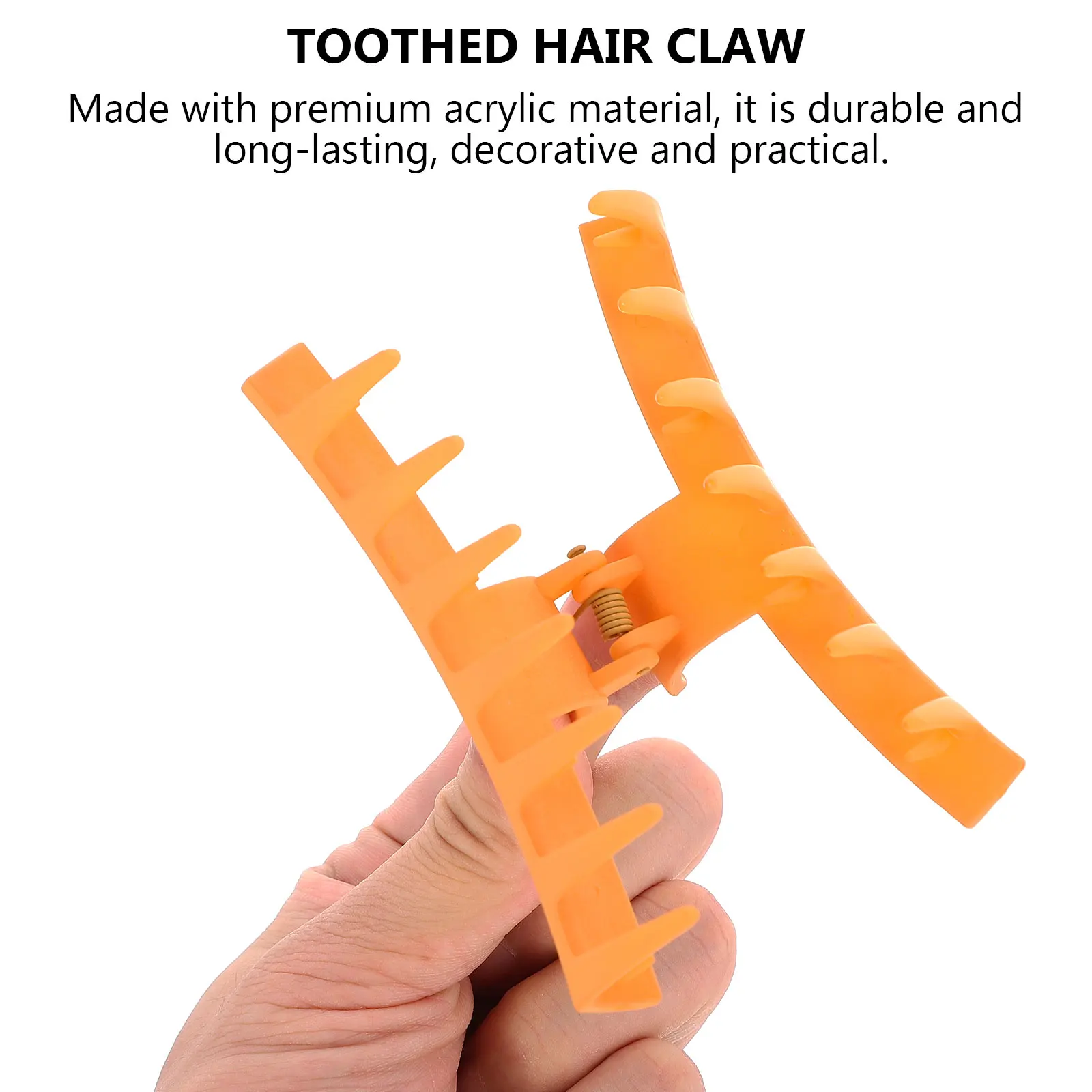 

3Pcs Acrylic Clip Durable Large Jaw Claw Size Women Hairpin Sweet Fashionable Design Perfect Hair Claw Clamp Gift