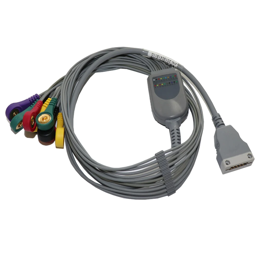 CT-08/CT-083S/CT-086S Beneware ECG Holter Recorder Cable 10 Lead