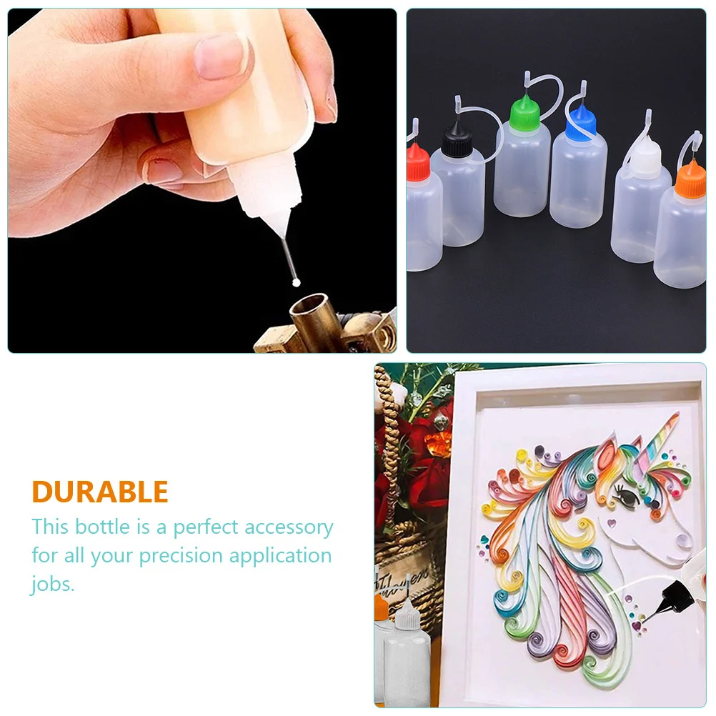 

10Pcs Needle Tip Glue Applicator Bottles Multifunctional Squeeze Plastic Oil Containers for Detailed Repairs Household Use and