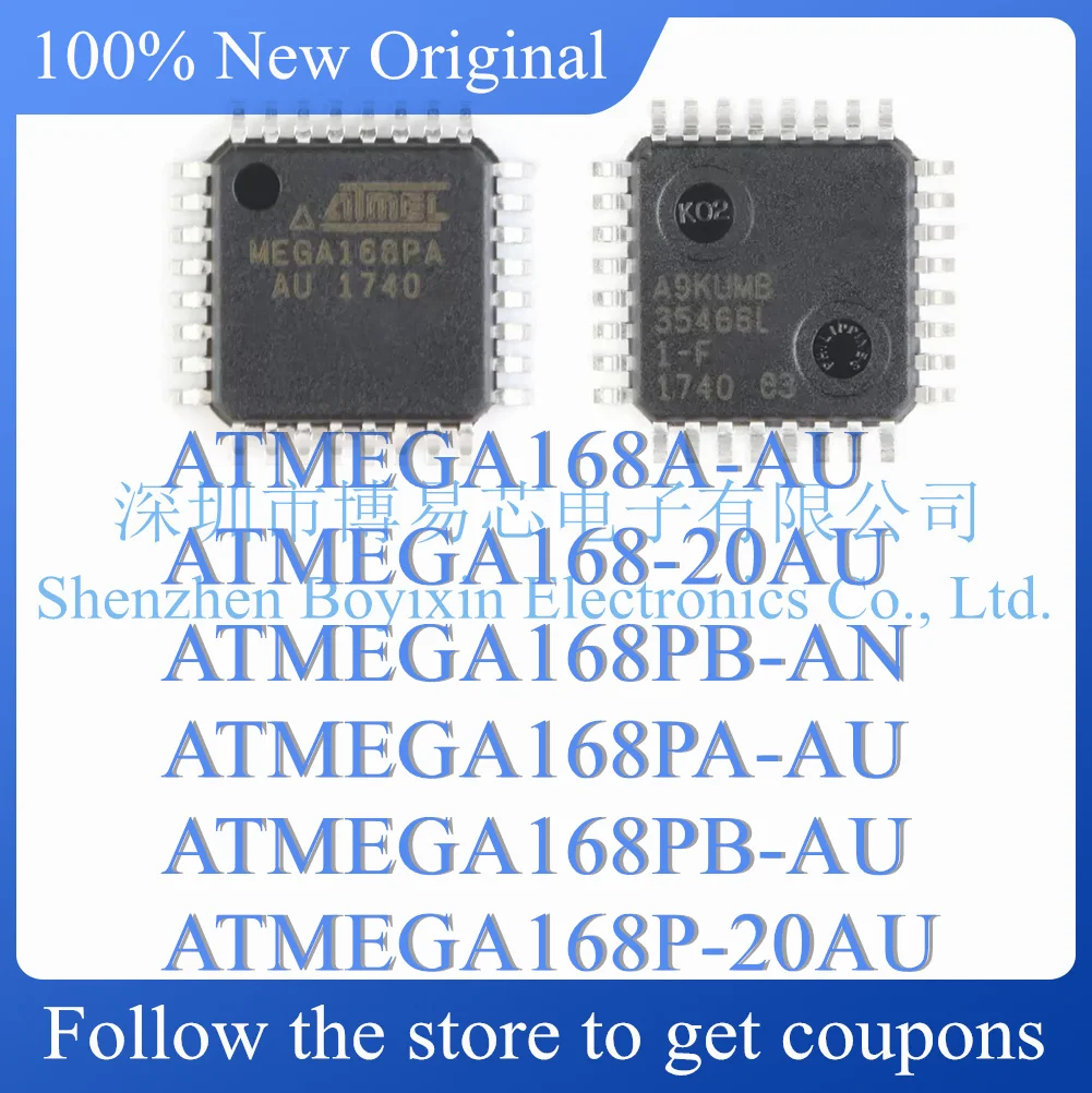 NEW ATMEGA168A-AU ATMEGA168-20AU ATMEGA168PB-AN ATMEGA168PA-AU ATMEGA168PB-AU ATMEGA168P-20AU.