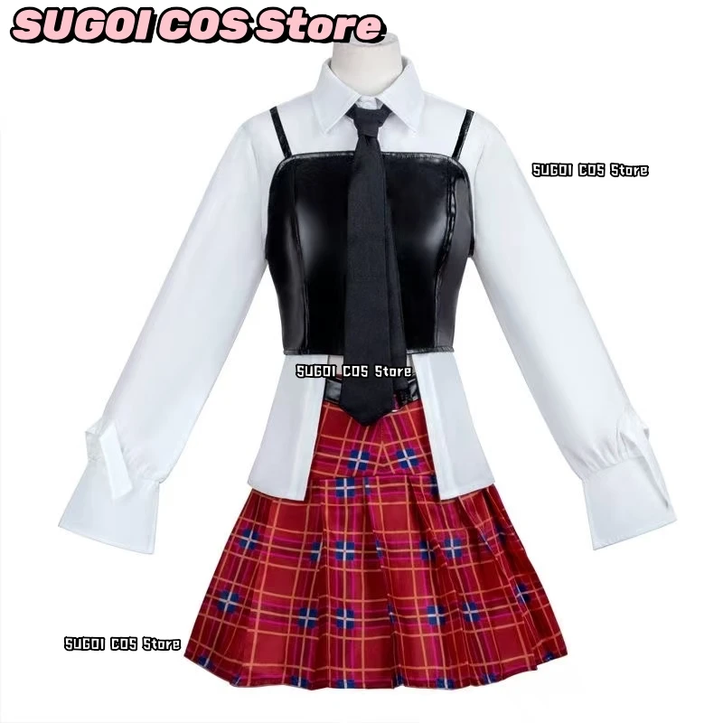 Qiao Ling Косплей Аниме Link Click КостюмДлинные платья для девочек Одежда Рубашка в клетку Юбка Женское платье Вечерние платья для ролевых игр