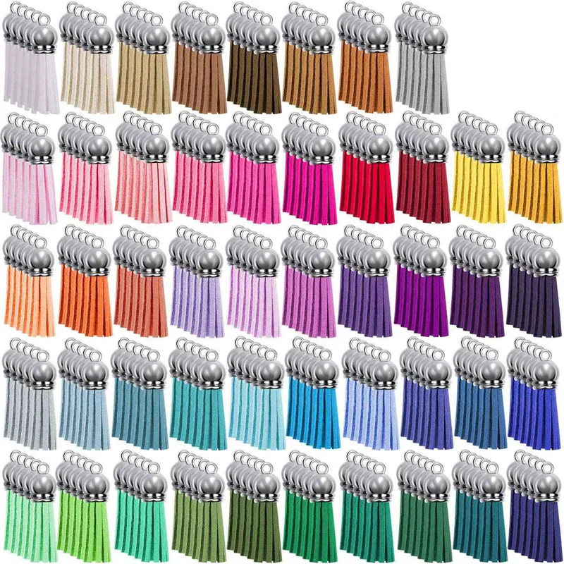 

A59Z-1000Pcs/Set Keychain Tassels Bulk Colored Leather Tassel Pendants For DIY Keychain And Craft