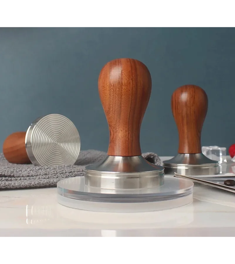 

Coffee Tamper Stainless Steel 51mm 53.3mm 58mm Tamper Coffee Powder Tampers Wood Handle For 51/54/58mm Portafilter