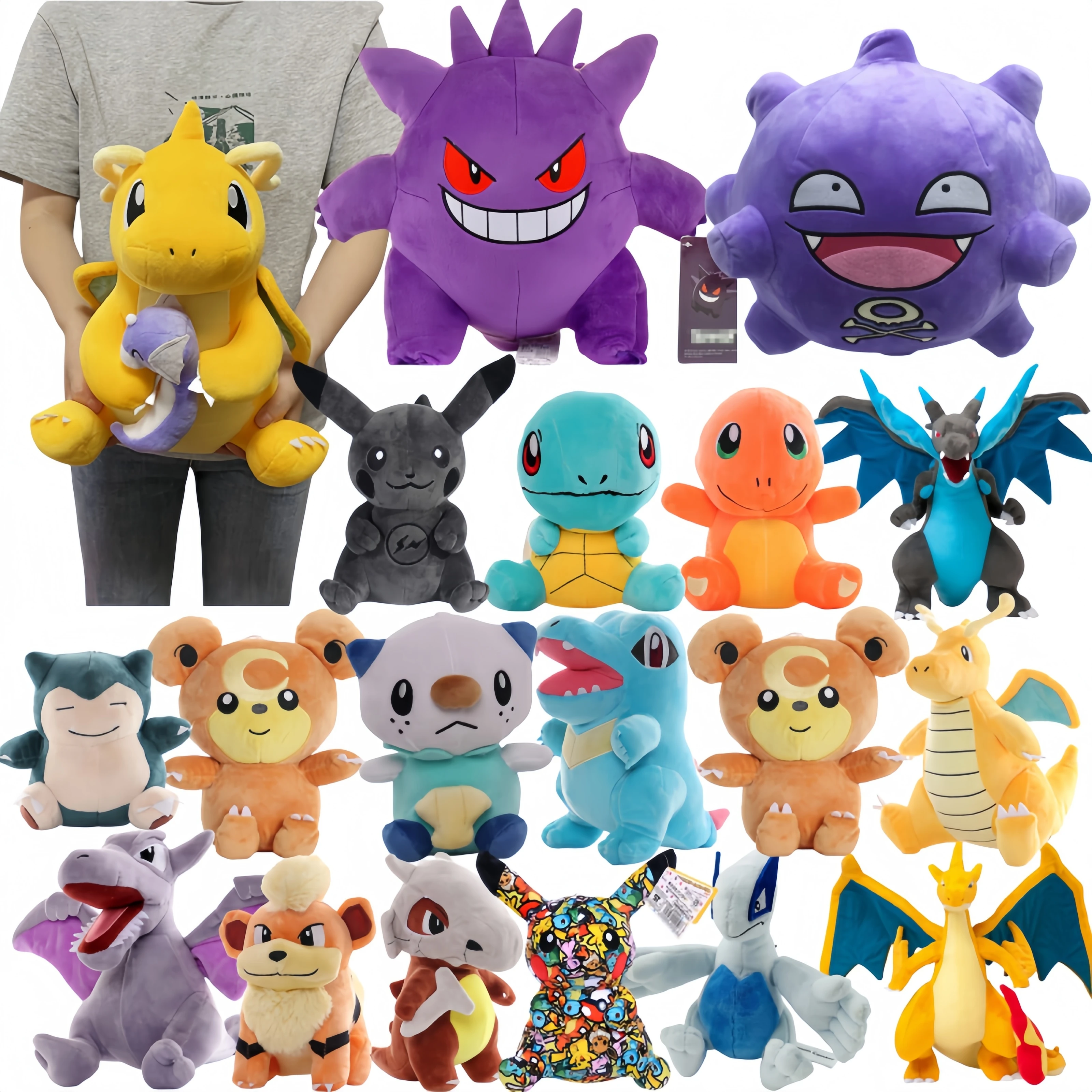 

70 Styles Pokemon Plush Toy Dragonite Dratini Gengar Charizard Pikachu Oshawott Doll Koffing Lugia Pawmi Xmas Gift for Kids