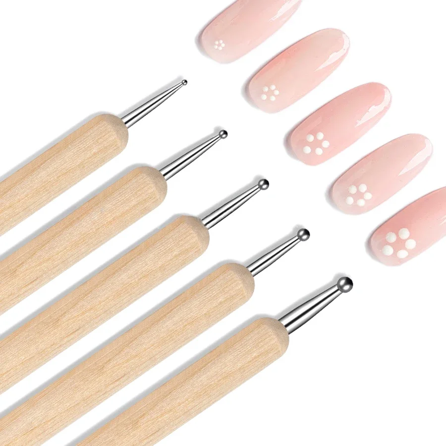 Professional 4-in-1 Nail Dotting Pen Press-Type Multi-Head Rhinestone Picker Outlining Tool for Home Salon Nail Art Manicure view 3